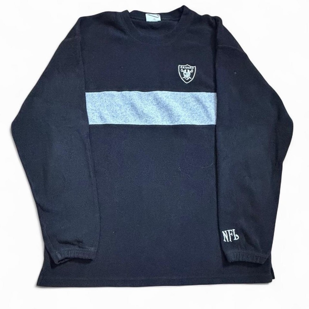 Vintage Oakland Raiders Long Sleeve Fleece Men's Size XL NFL Y2K 2000s